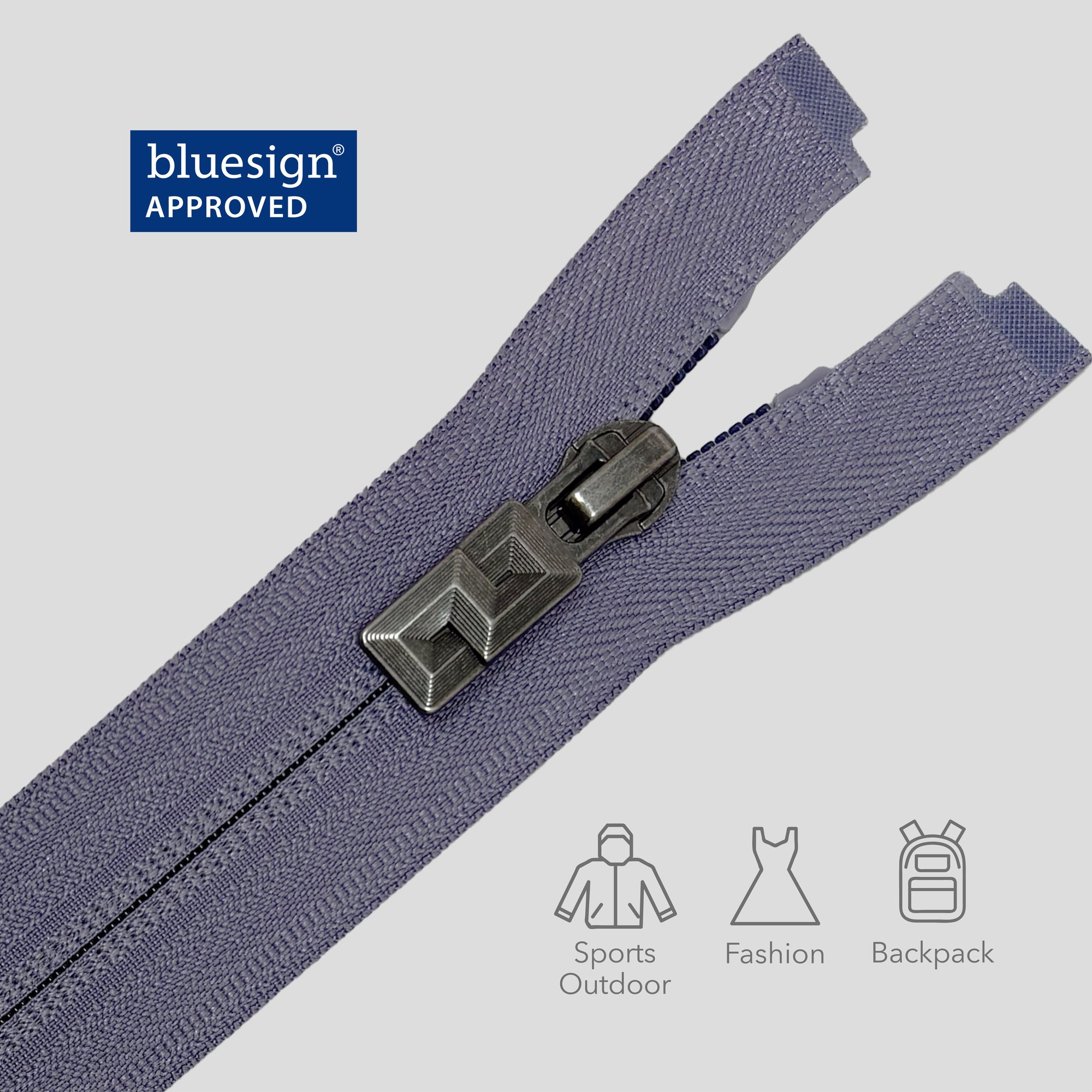07-SS26 microsite zipper image -1654x1654_bluesign® Approved NATULON Plus® Coil Zipper with PFAS-compliant Coating and Texturized Puller-compress