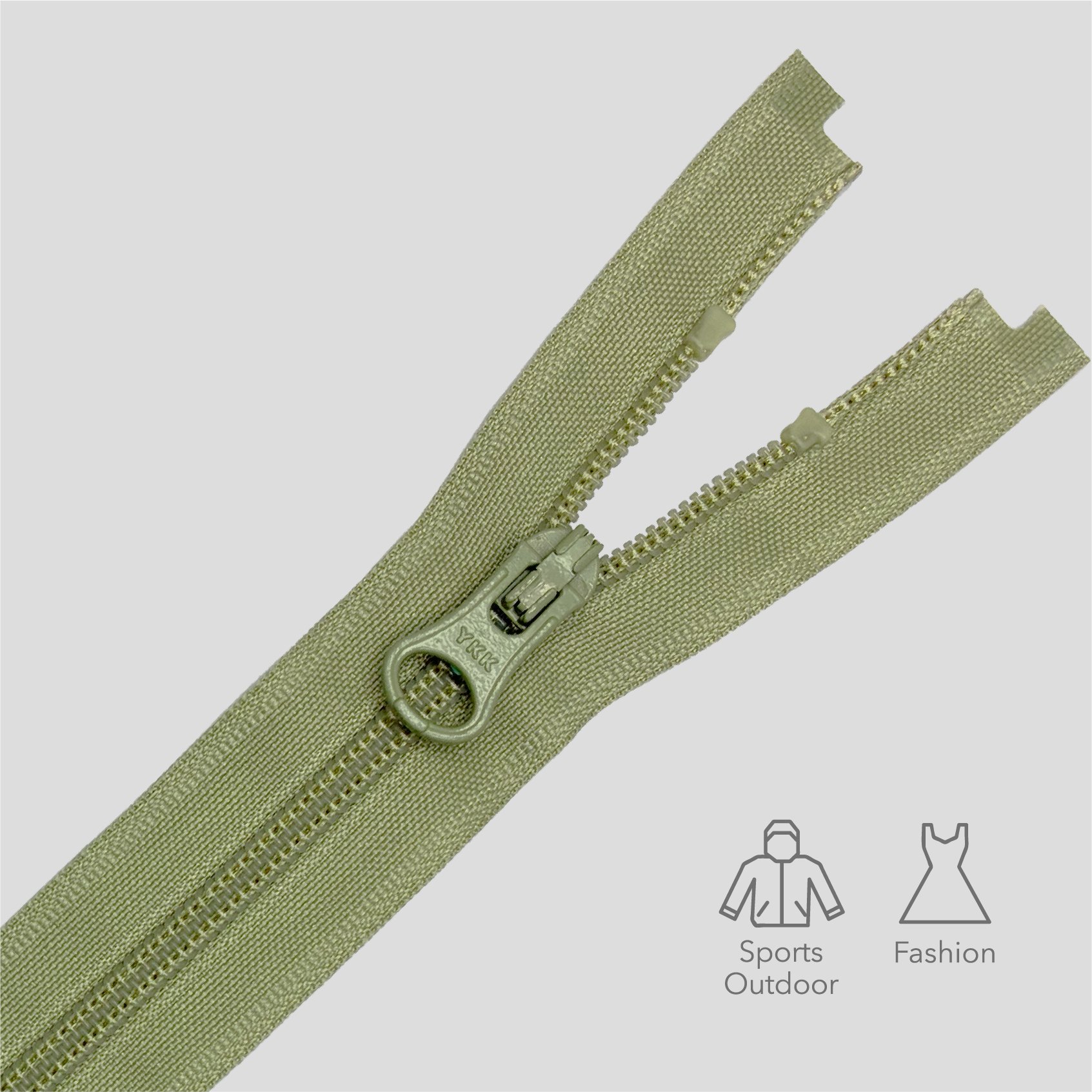 TITAS 2025 microsite zipper image -400x400_#39 CFBEOR-36 DAOLH5 EJ RGL12 GREEN-F KENSIN N-ANTI TO-IPOM_NATULON Plus® Coil Zipper with Puckering