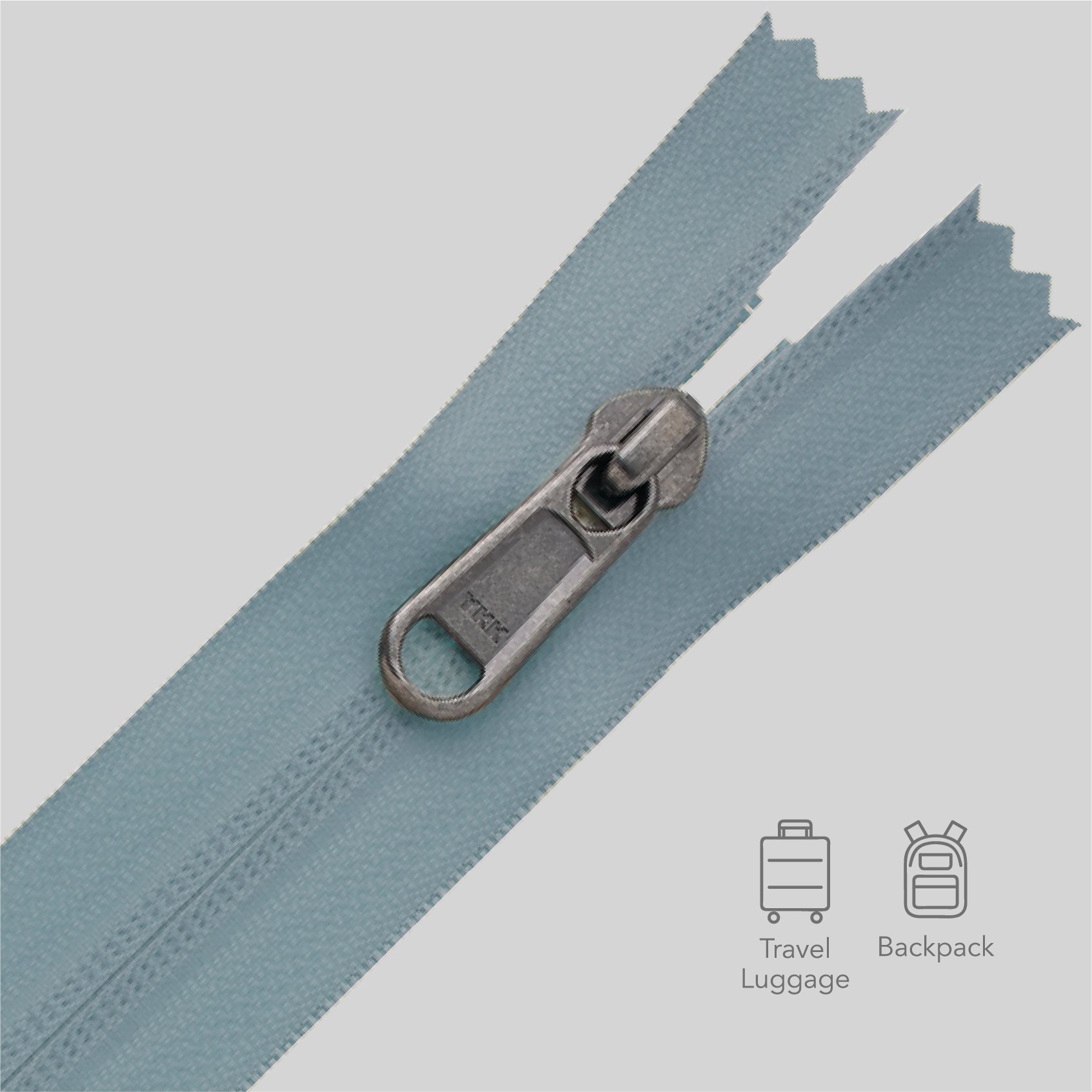 TITAS 2025 microsite zipper image -400x400_#42 08 RCPUR4 CHAIN PB16 DYED GREEN-F HANK150_​NATULON® Racquet Coil Zipper with Reactive Hot Melt P