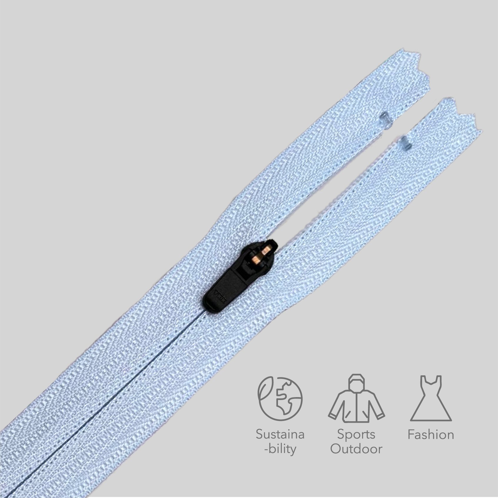 TITAS 2025 microsite zipper image -400x400_#9 Recycled Zinc Alloy and Recycled TPU Semi-auto Lock Slider​