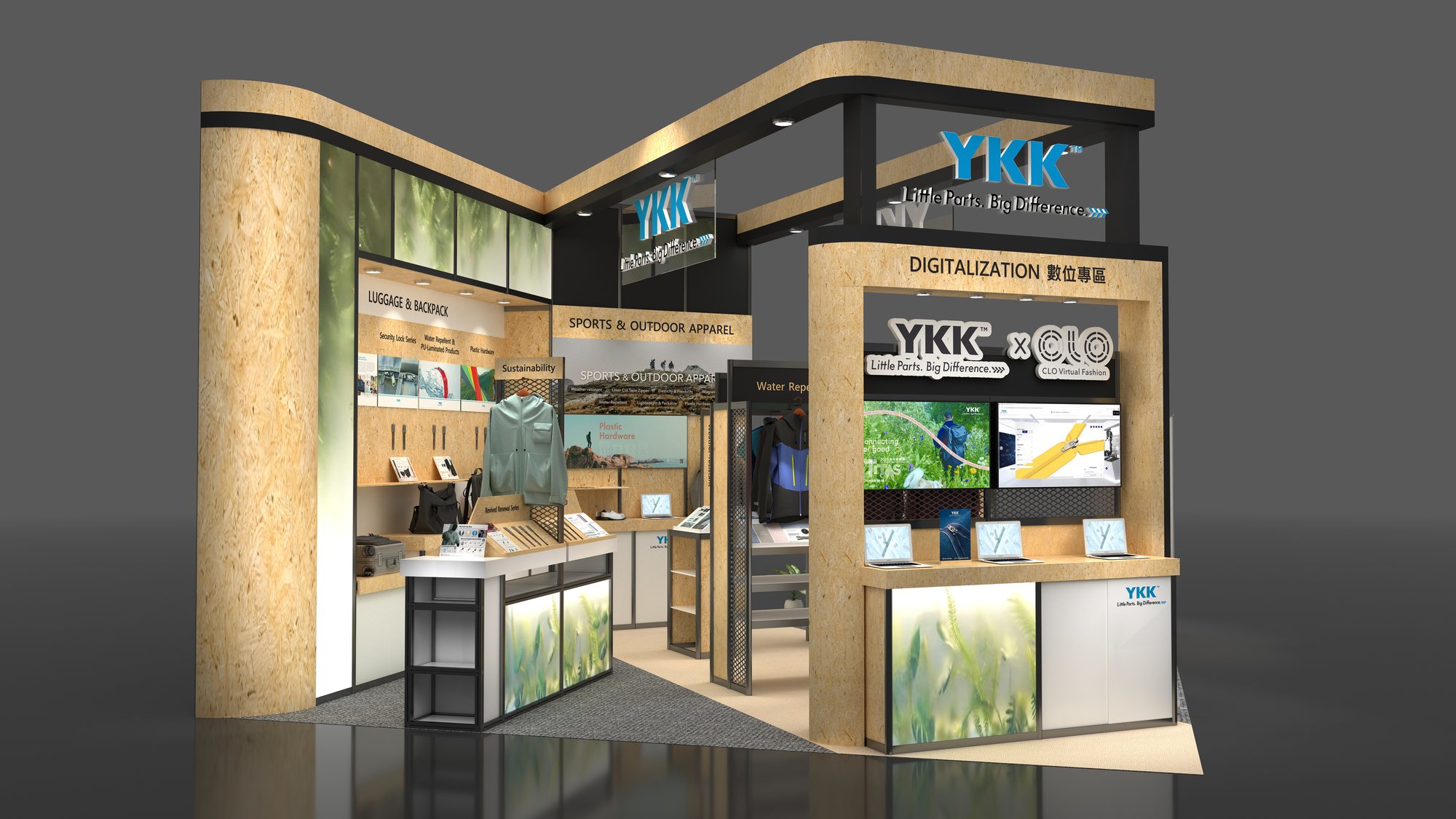 This is the concept for the YKK booth design.