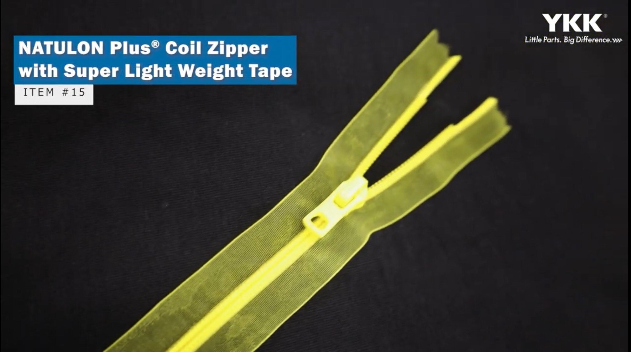 NATULON Plus® Coil Zipper with Super Light Weight Tape